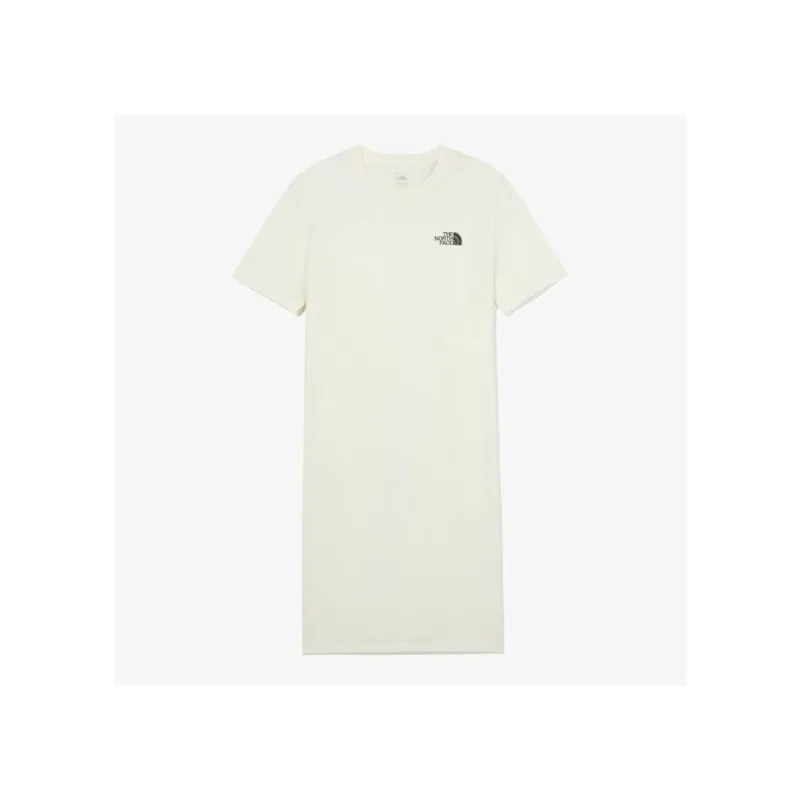 THE NORTH FACE W'S Essential S/S Midi Dress Short Sleeved Dress Women's Cream White-4