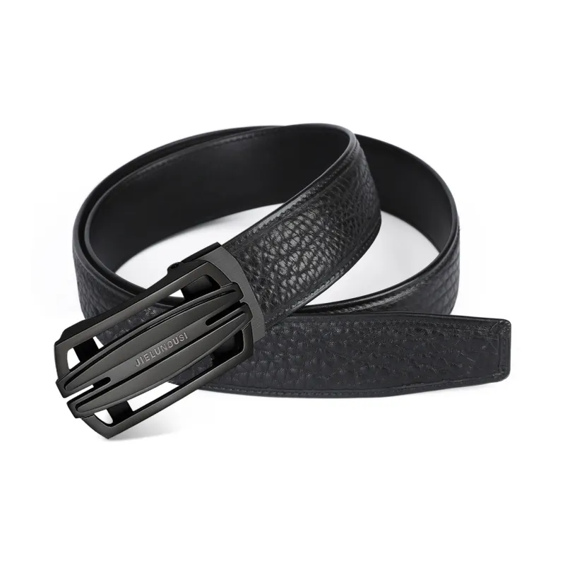 Jaylen Oos Seamless Non Tailored Wild Cow Leather Textured Top Grain Cow Leather Leather Belts Men's Width  3.5cm-3