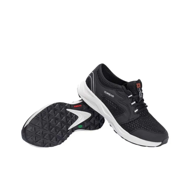 TOREAD Slip Resistant, Abrasion Resistant, Breathable Low Top Hiking Shoes Men's Black-4
