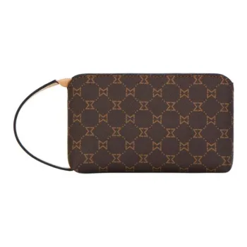 MashaLanti PVC Clutch Small Size Women's Dark Brown & Apricot/Light Coffee