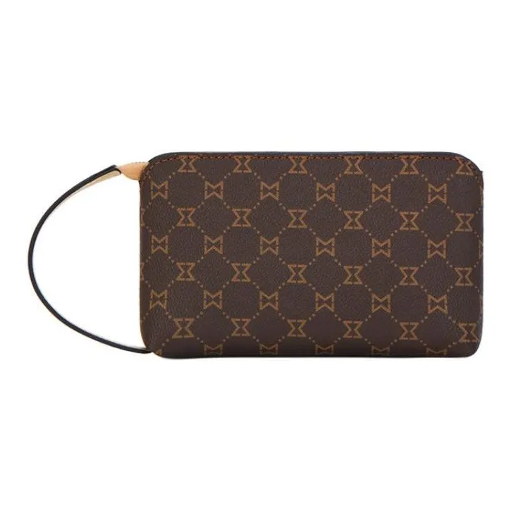 MashaLanti PVC Clutch Small Size Women's Dark Brown & Apricot/Light Coffee-0