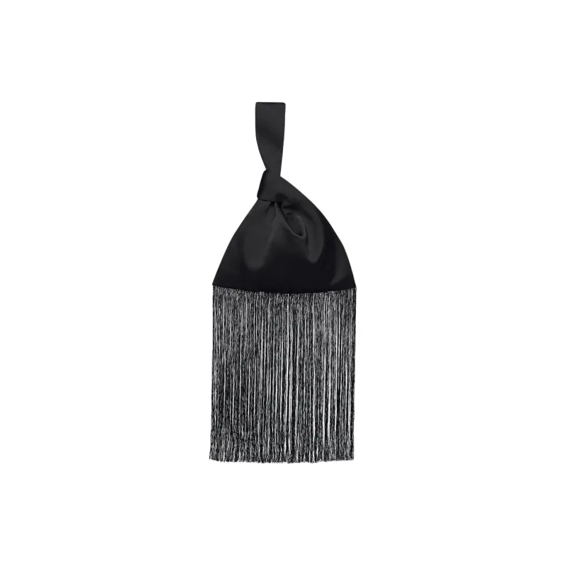 NANUSHKA Satin Handbags Clutches Women's Black-2
