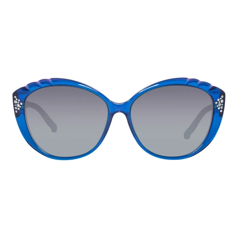 Swarovski Acetate Oval Sunglasses Women's Blue-1