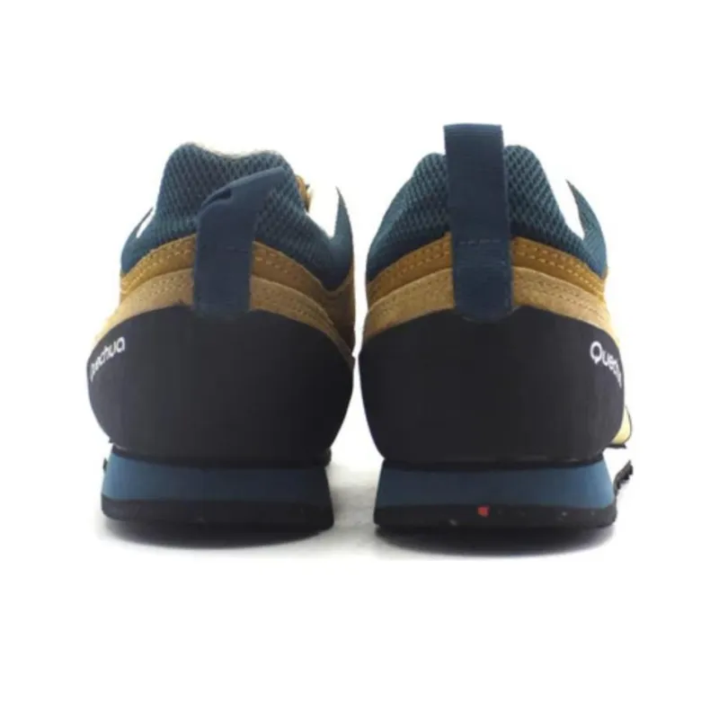 DECATHLON Quechua Cushioning Wear Resistant Low Top Trekking Shoes Men's Beige Cyan-2