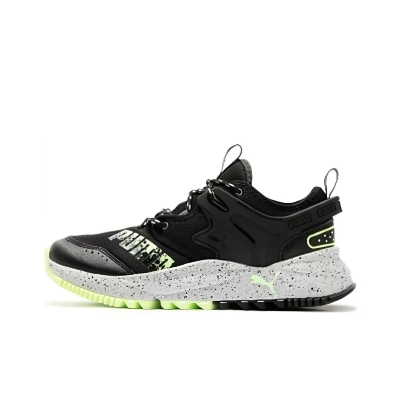 PUMA Anti Slip Wear Resistant Low Top Casual Shoes Unisex Black Green-0