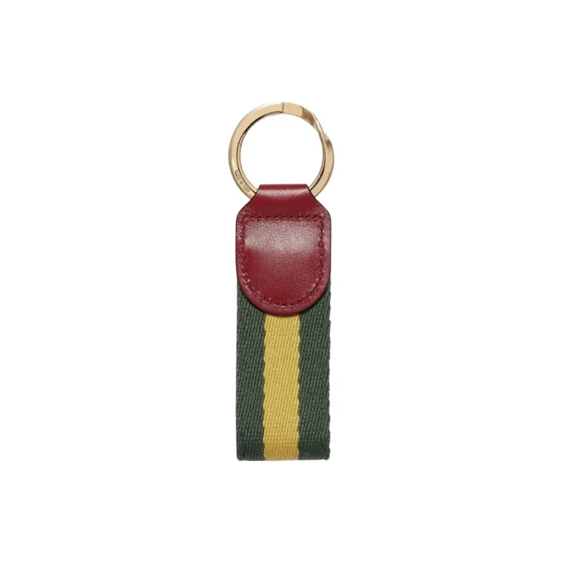 GUCCI Canvas Keychains Unisex Green-4