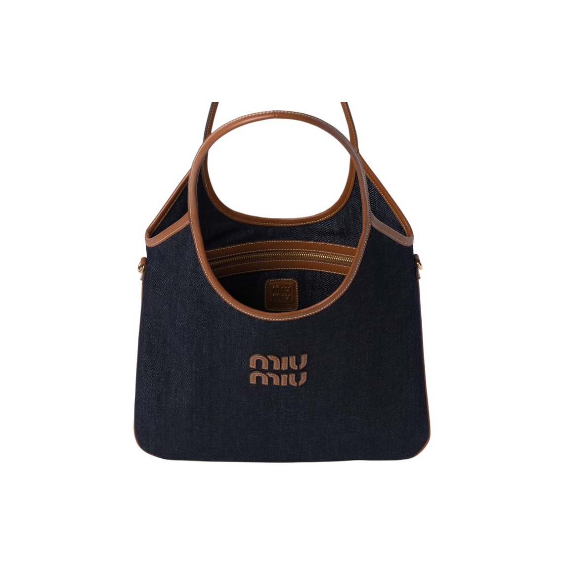 MIU MIU Denim Tote Bag Shopping Bag Shoulder Bag Handbag