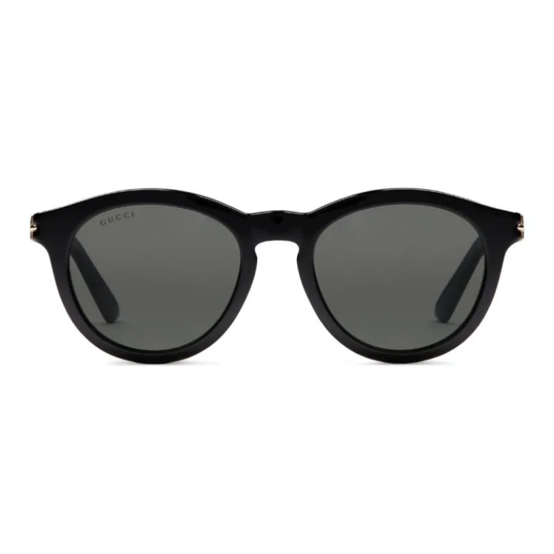 GUCCI Acetate Oval Sunglasses Men's Black-1