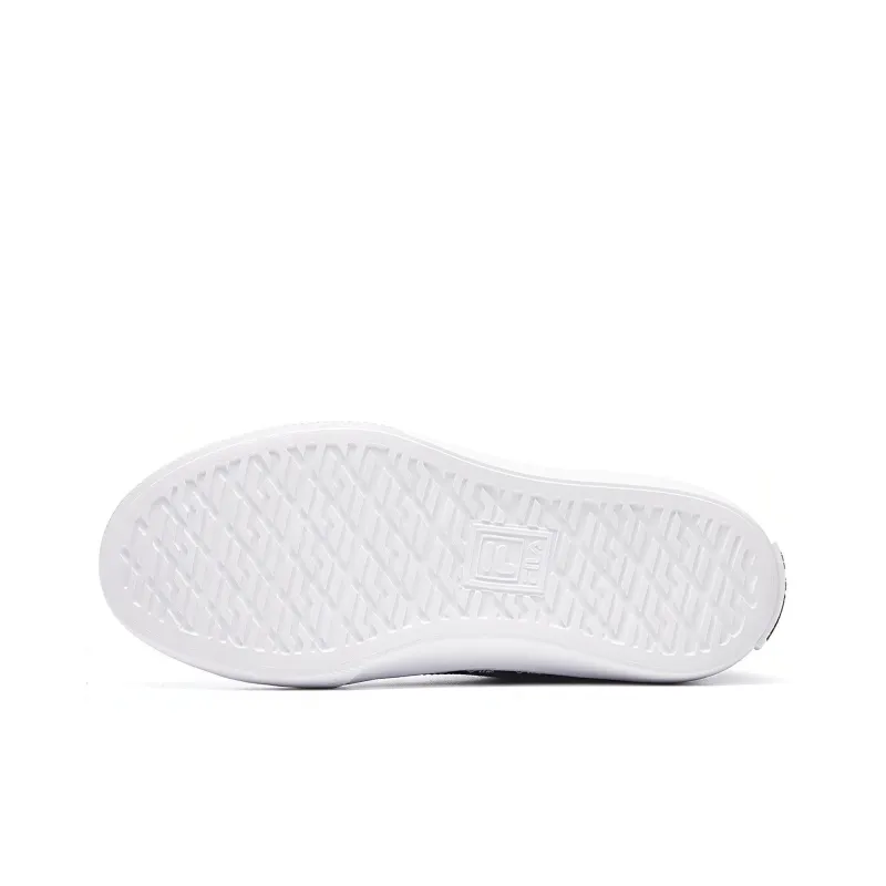 FILA Anti Slip Wear Resistant High Top Canvas Shoes Women's Black White-3
