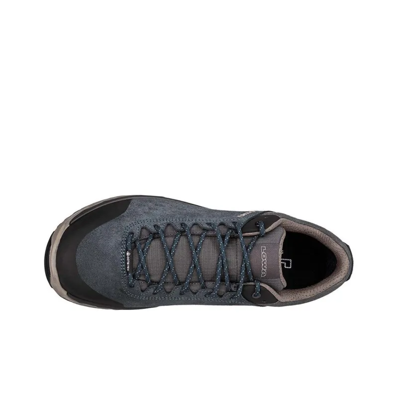 Lowa Malta GTX Lo Anti-Slip Wear-Resistant Cushioning Breathable Low-Top Outdoor Shoes Men's Blue Black-3