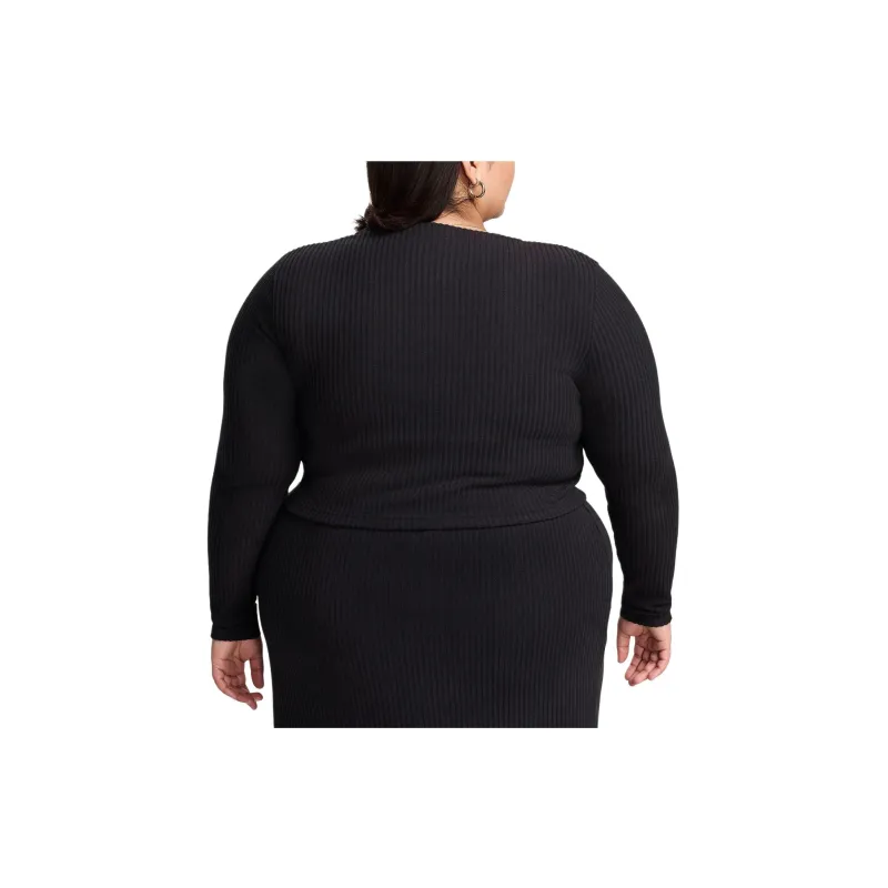 Nike Sportswear Chill Rib Women's Slim Full Zip Cardigan Plus Size-1