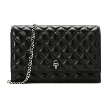 Alexander McQueen Skull Leather Chain Bag, Crossbody Bag, Shoulder Bag Women's Black