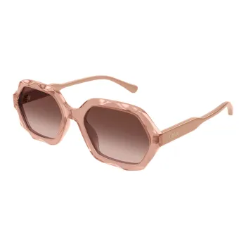 Chloe Recycled Acetate Irregular Shape Sunglasses Women's Pink