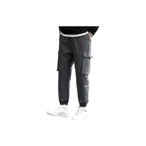 Tonlion Cargo Pants Men Dark Gray