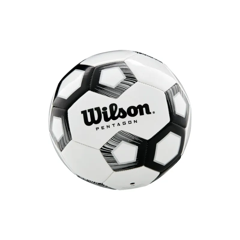 Wilson Size 5 Soccer PU Machine Stitched Soccer Ball Unisex Black White-3
