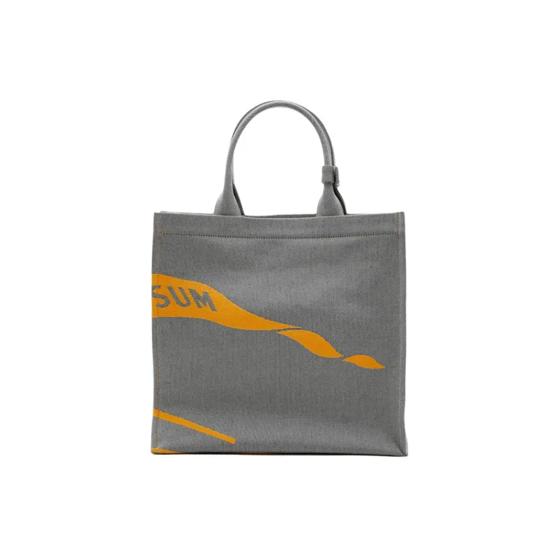 Burberry Cotton With Polyester Tote Bag, Shopping Bag, Shoulder Bag, Handbag Small Size Women's Gray With Sunflower-2