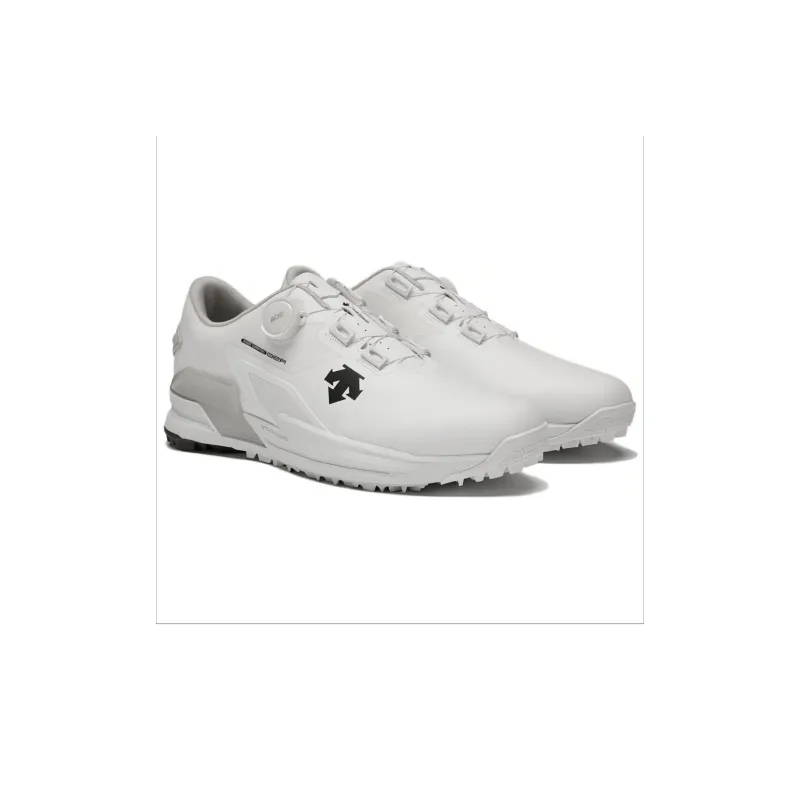 DESCENTE GOLF Series Boa Cushioning Low Top Golf Shoes Men's White-4