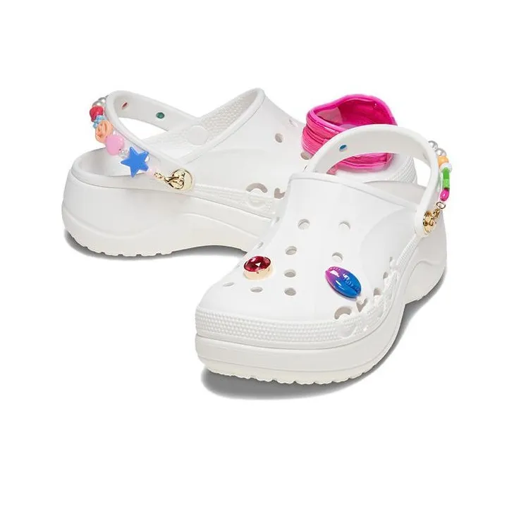 Crocs Baya Midsummer Platform Clogs 'White Pink' Women's-3
