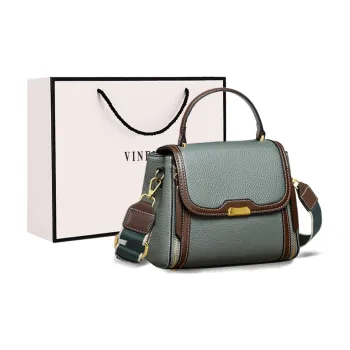 VINEY Cow Leather Handbag, Shoulder Bag, Crossbody Bag, Mom Bag Regular Women's Multicolor