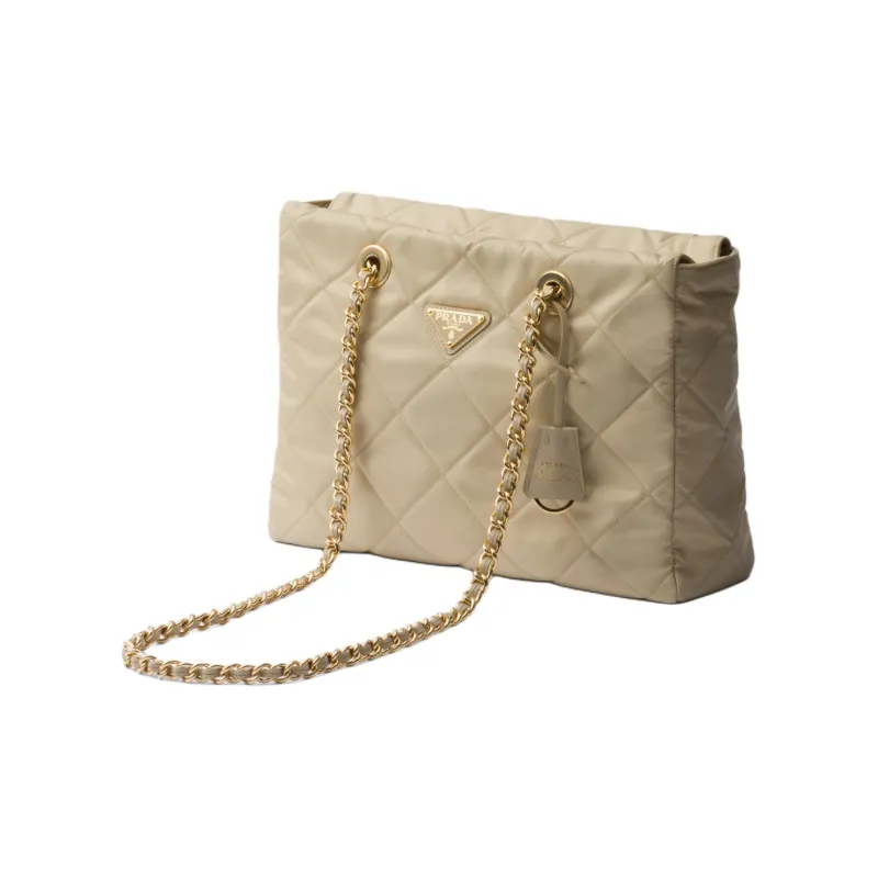 PRADA Re Edition Recycled Nylon Handbag Shoulder Bag Women's Desert Beige-1