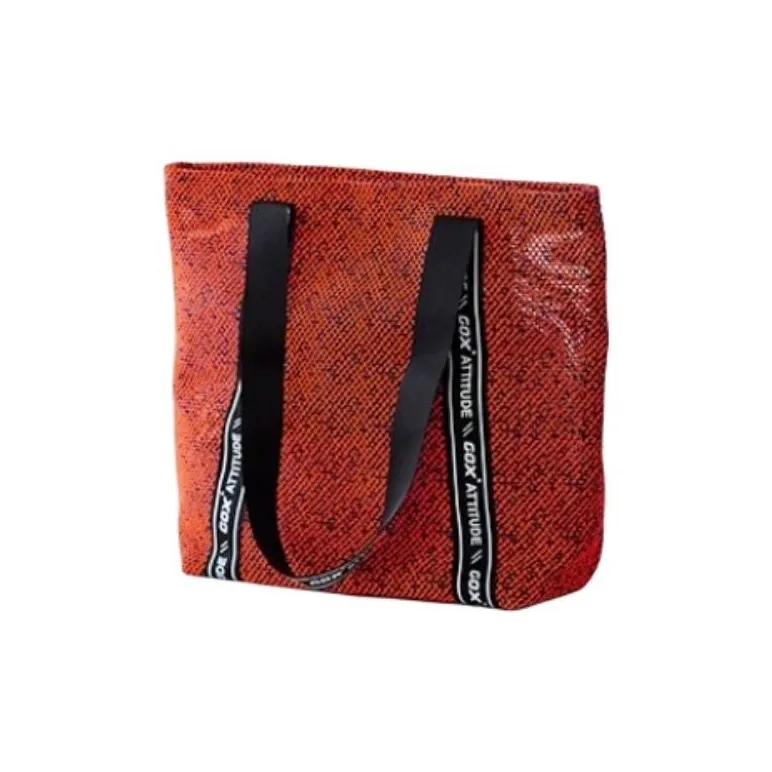 GOX Gauze Tote Bag Shopping Bag Shoulder Bags Women's Vibrant Green/Sun Orange/Sophisticated Black-4