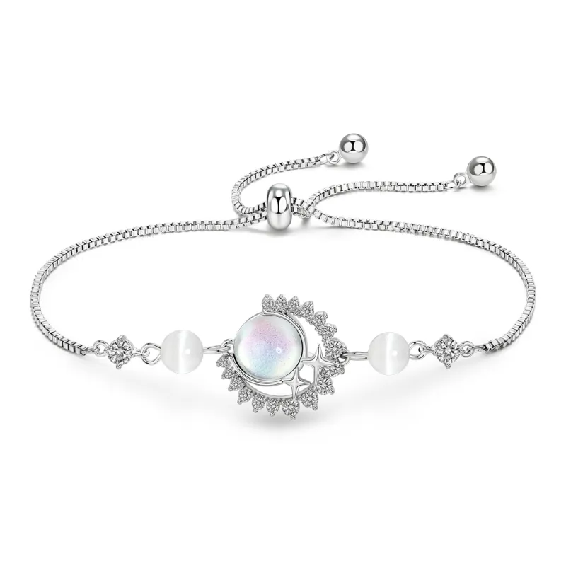 LEONAJ Copper Alloy Zircon Bracelets Women's-0