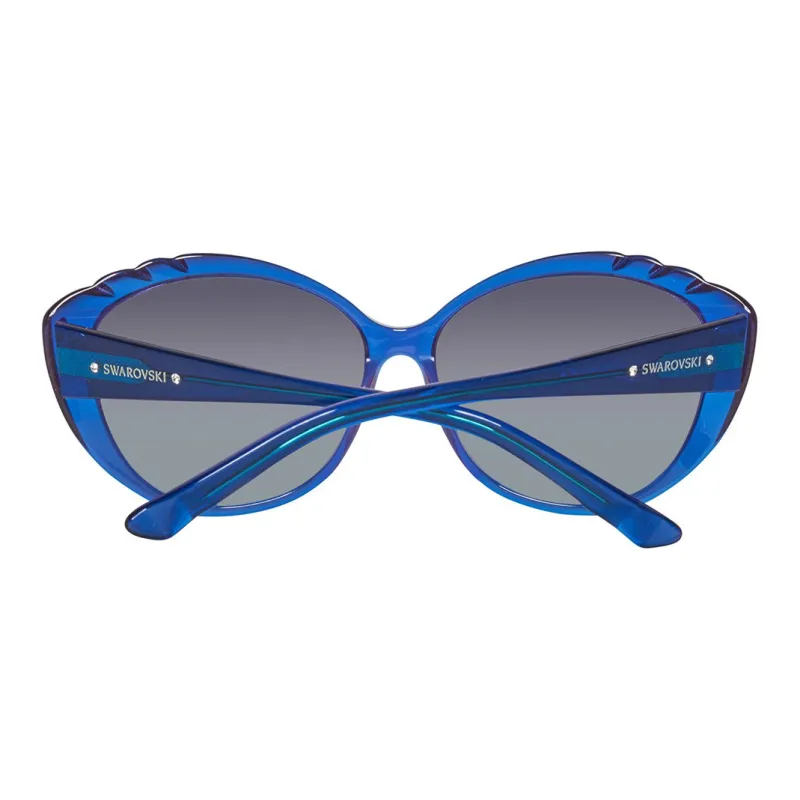 Swarovski Acetate Oval Sunglasses Women's Blue-2