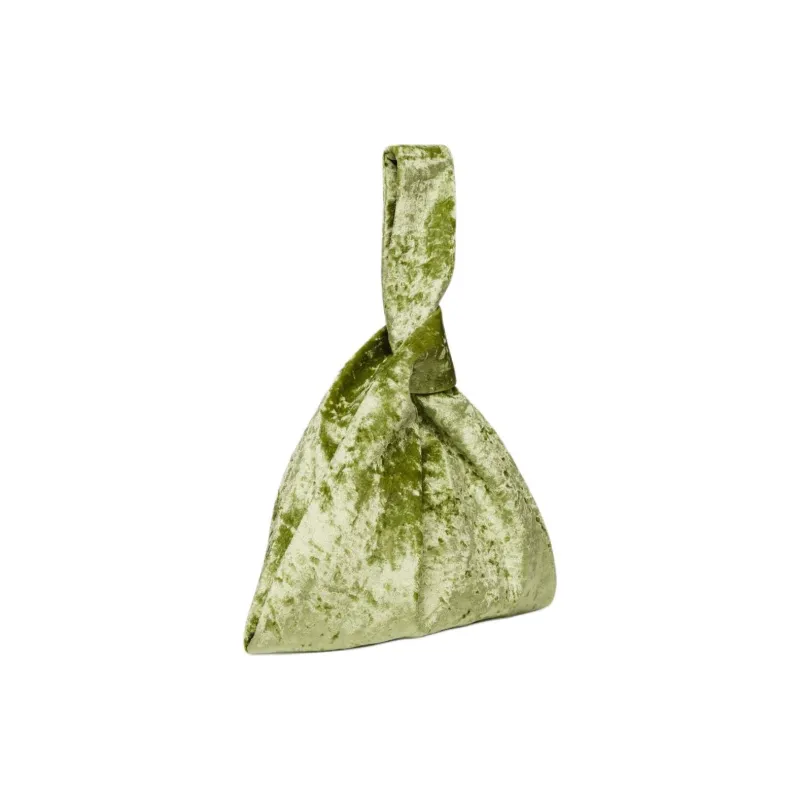 NANUSHKA Velvet Blended Biodegradable Acetate Fiber Blended Recycled Polyester Blended Spandex Clutch Women's Green-1