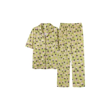 MADALLO Pajama Set Women's Yellow Green