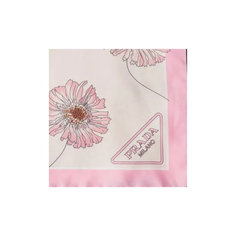 PRADA Floral-print Twill Scarf-2