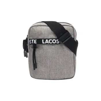 LACOSTE Recycled Polyester Camera Bag Shoulder Bag Crossbody Bag Men's Gray