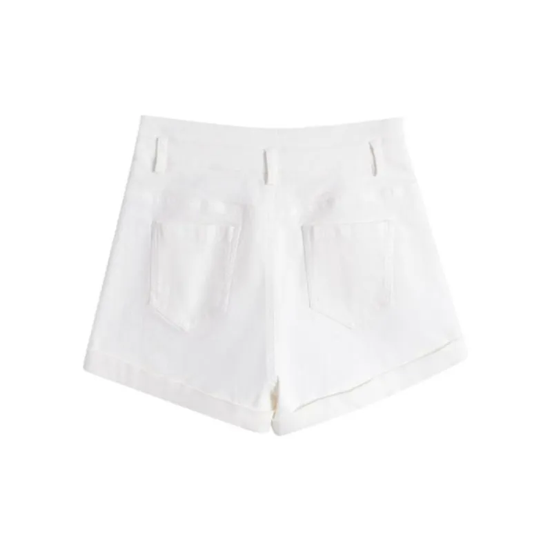 Love To Serve Casual Shorts Women's White-1