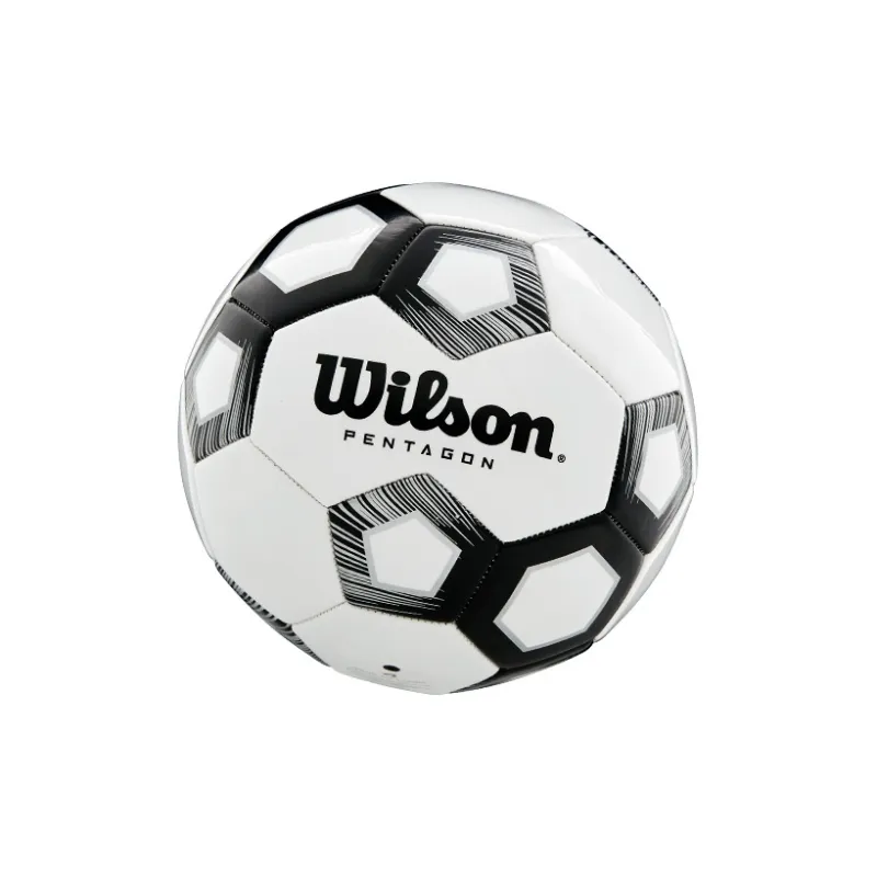 Wilson Size 5 Soccer PU Machine Stitched Soccer Ball Unisex Black White-2