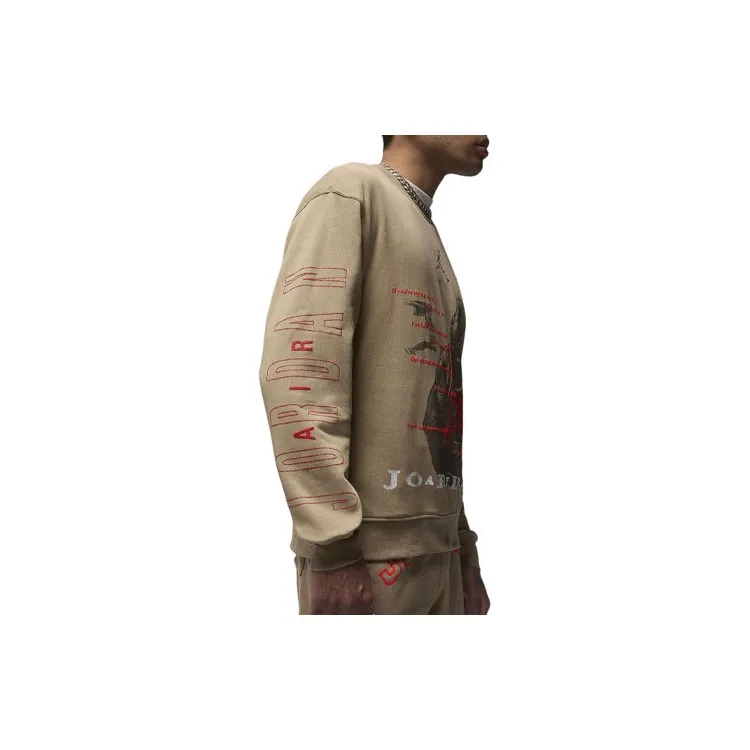 Jordan Essentials Men's Loopback Fleece Crew Sweatshirt Men's Khaki-2