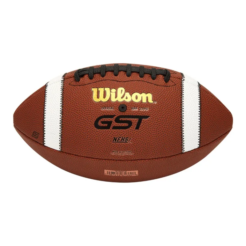 Wilson American Football Rugby PU High Quality Composite Leather Size 9 Ball Vintage Brown-1