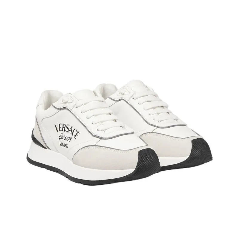 VERSACE Logo-embroidered Panelled Sneakers-2