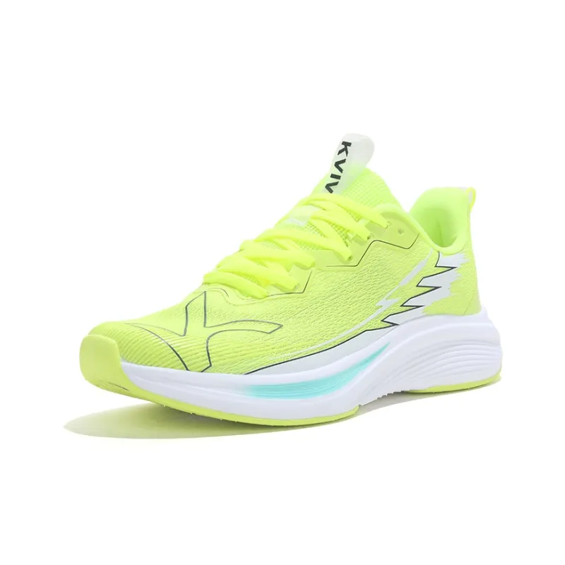 KVIV Cushioning Slip Resistant Breathable Coverage Lightweight Running Shoes Unisex Neon Green-2
