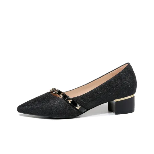 Guci Tianlun GuQiheAven Low Heel High Heels 4cm Women's