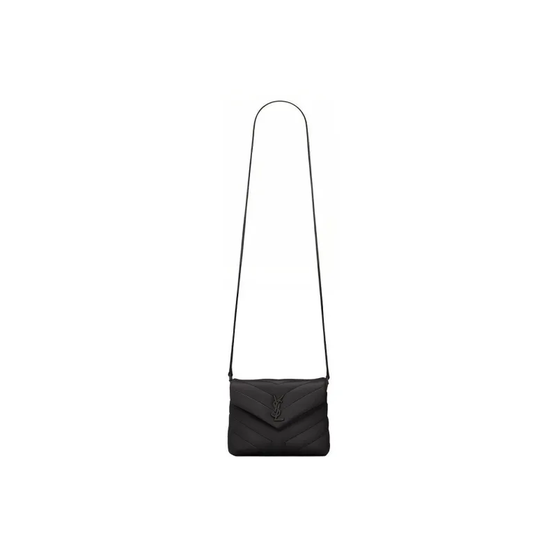 SAINT LAURENT Leather Shoulder Bag, Crossbody Bag, Handbag Women's Black-1