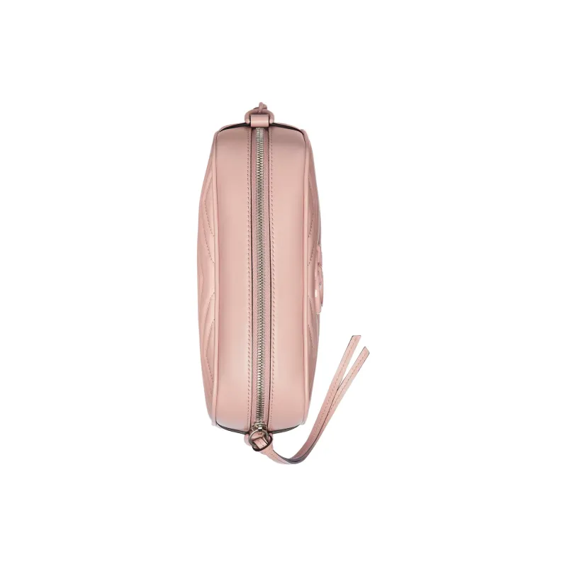 GUCCI GG Marmont Leather Crossbody Bag Shoulder Bag Small Size Women's Pink-5