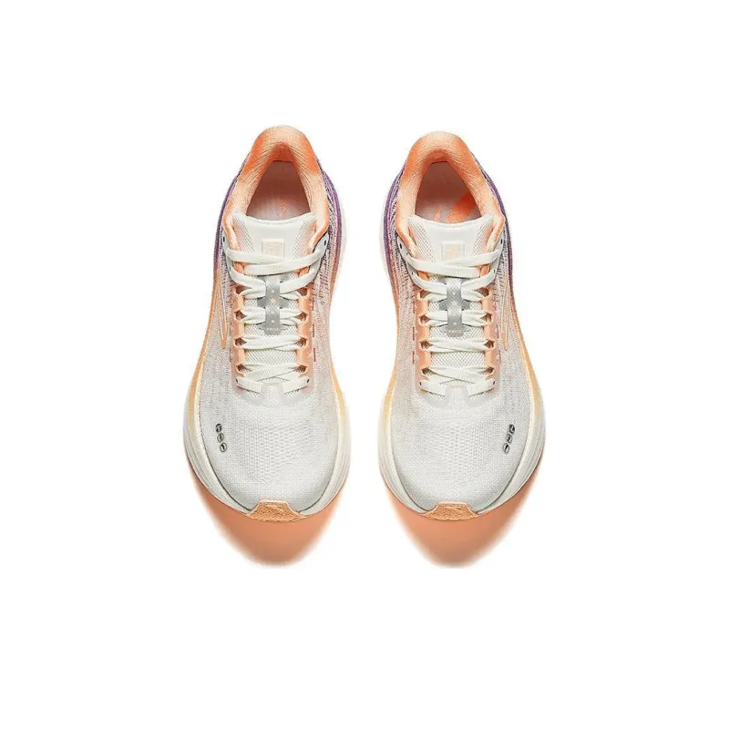 Anta Cushioning, Slip Resistant, And Abrasion Resistant Low Top Casual Running Shoes Women's White Purple-2