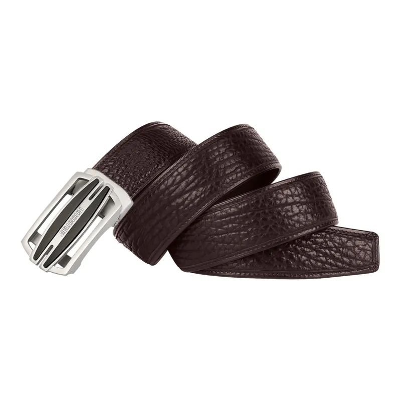 Jaylen Oos Seamless Non Tailored Wild Cow Leather Textured Top Grain Cow Leather Leather Belts Men's Width  3.5cm-10