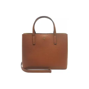 TORY BURCH Cow Leather Tote Bag, Shopping Bag, Shoulder Bag, Crossbody Bag, Handbag Medium Size Women's Dark Brown