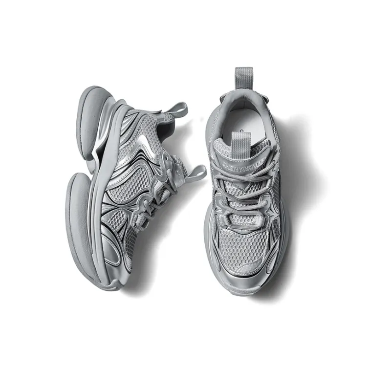 CHERYKALLY Chunky Sneakers Women's Low Top White-11