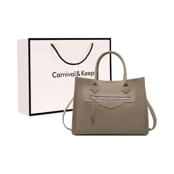 Carnival Keep Top Grain Cow Leather Handbag Crossbody Bag Shoulder Bag Large Size Women's Multicolor