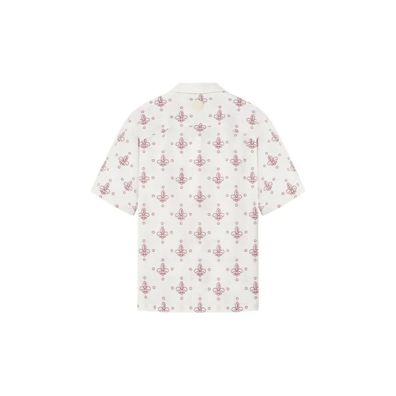 Palladium Shirt Unisex White Red Iris-1