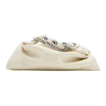 Burberry Calfskin Handbag Mini Women's Almond