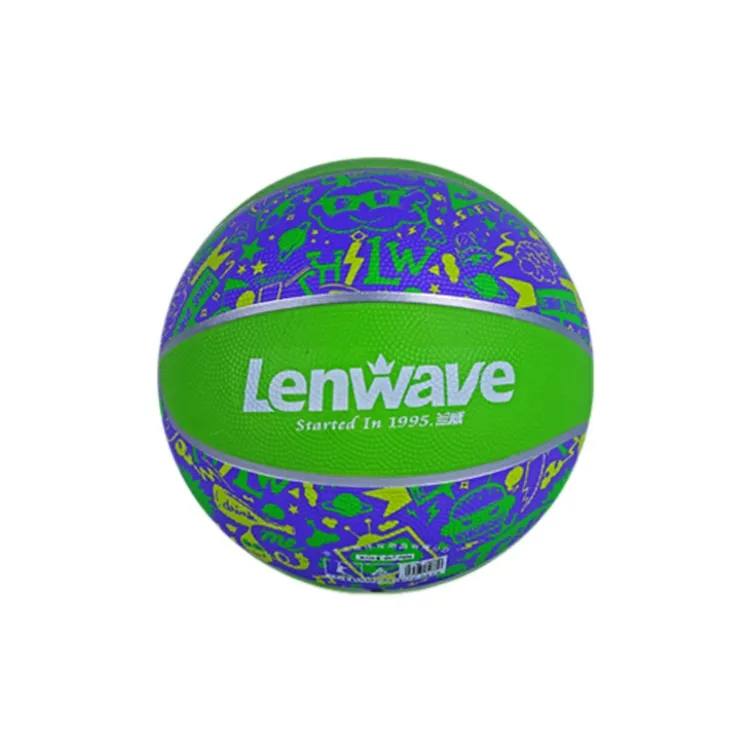 LENWAVE Rubber Basketball Size 5 Ball Training Kids'-4