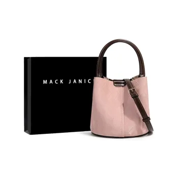 MACKJANICE Polyurethane Handbag Regular Women's Wave Black