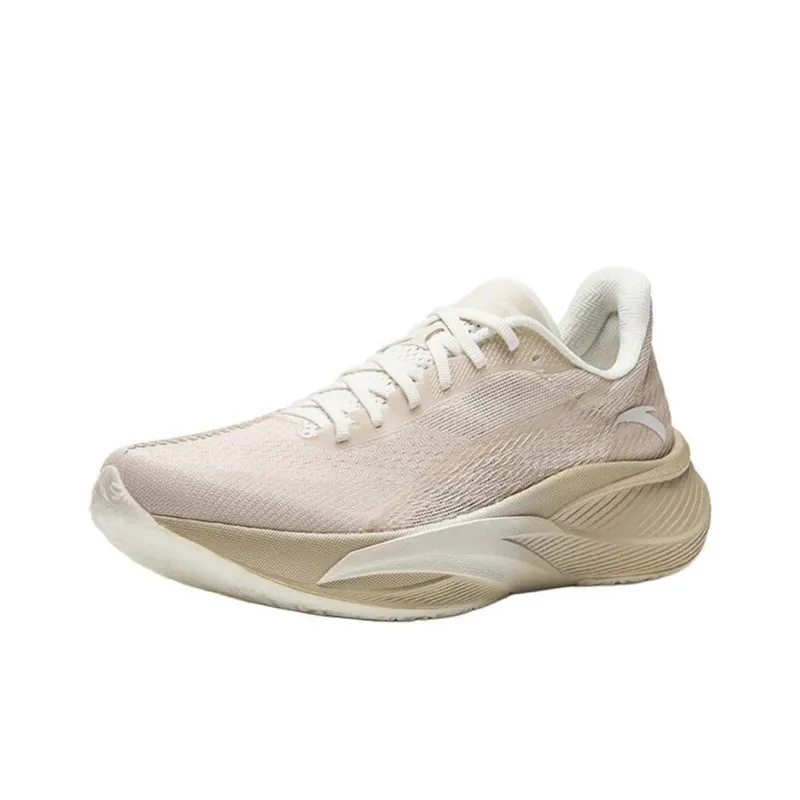 Anta Cushioning Slip Resistant And Abrasion Resistant Low Top Sprint Running Shoes Men's White-1
